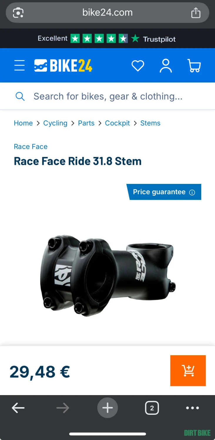 3. Race Face Ride 70 mm pipa
