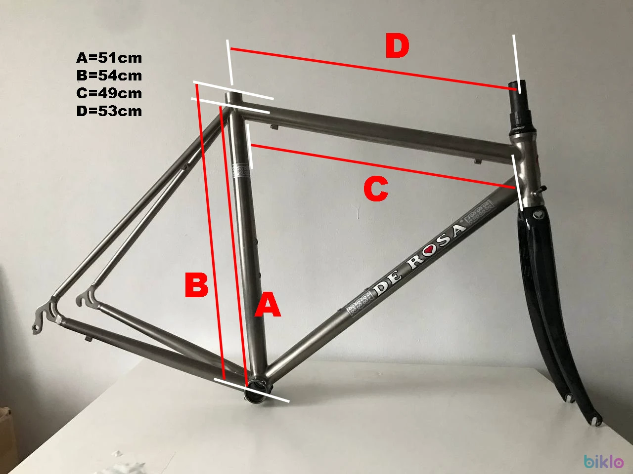 6. DeRosa Titanium 3/2.5 Professional road bike - frame and fork