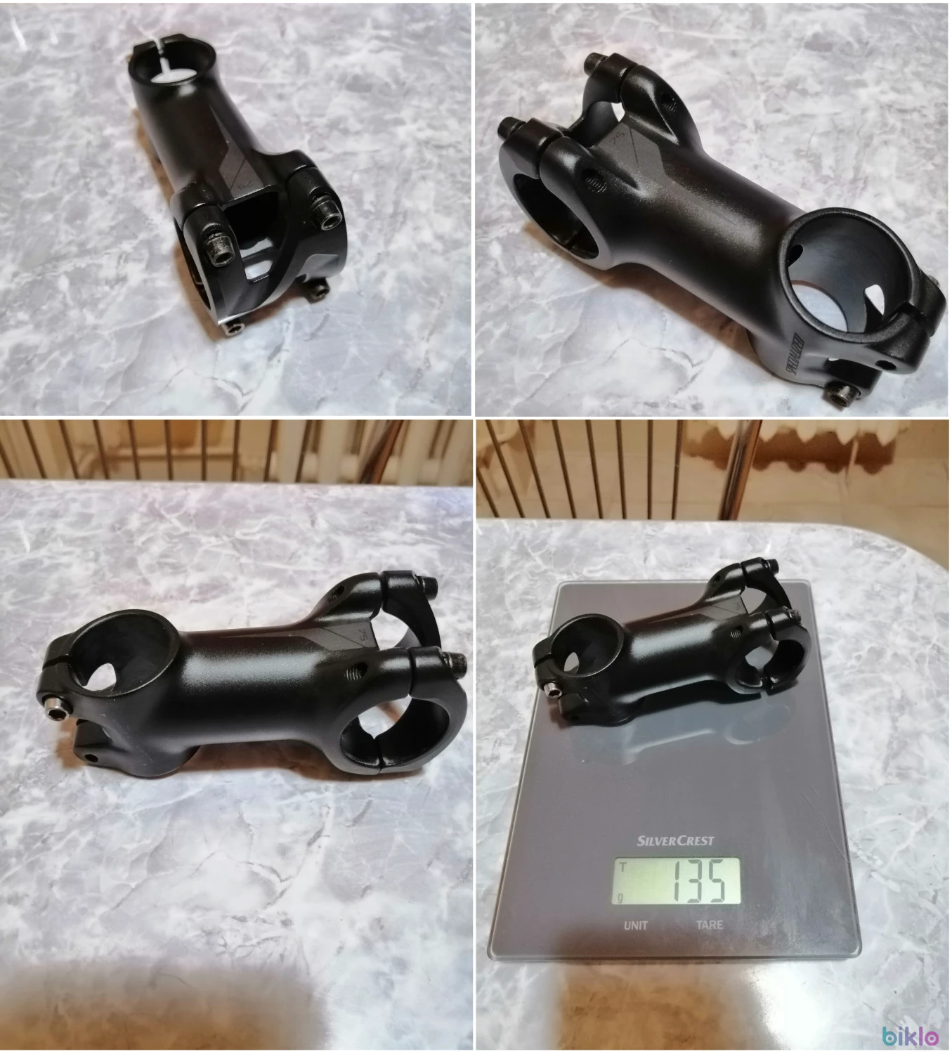 1. Pipa ghidon Specialized, lungime 75mm, prindere ghidon ø 31.8mm/ furca 1 1/8"