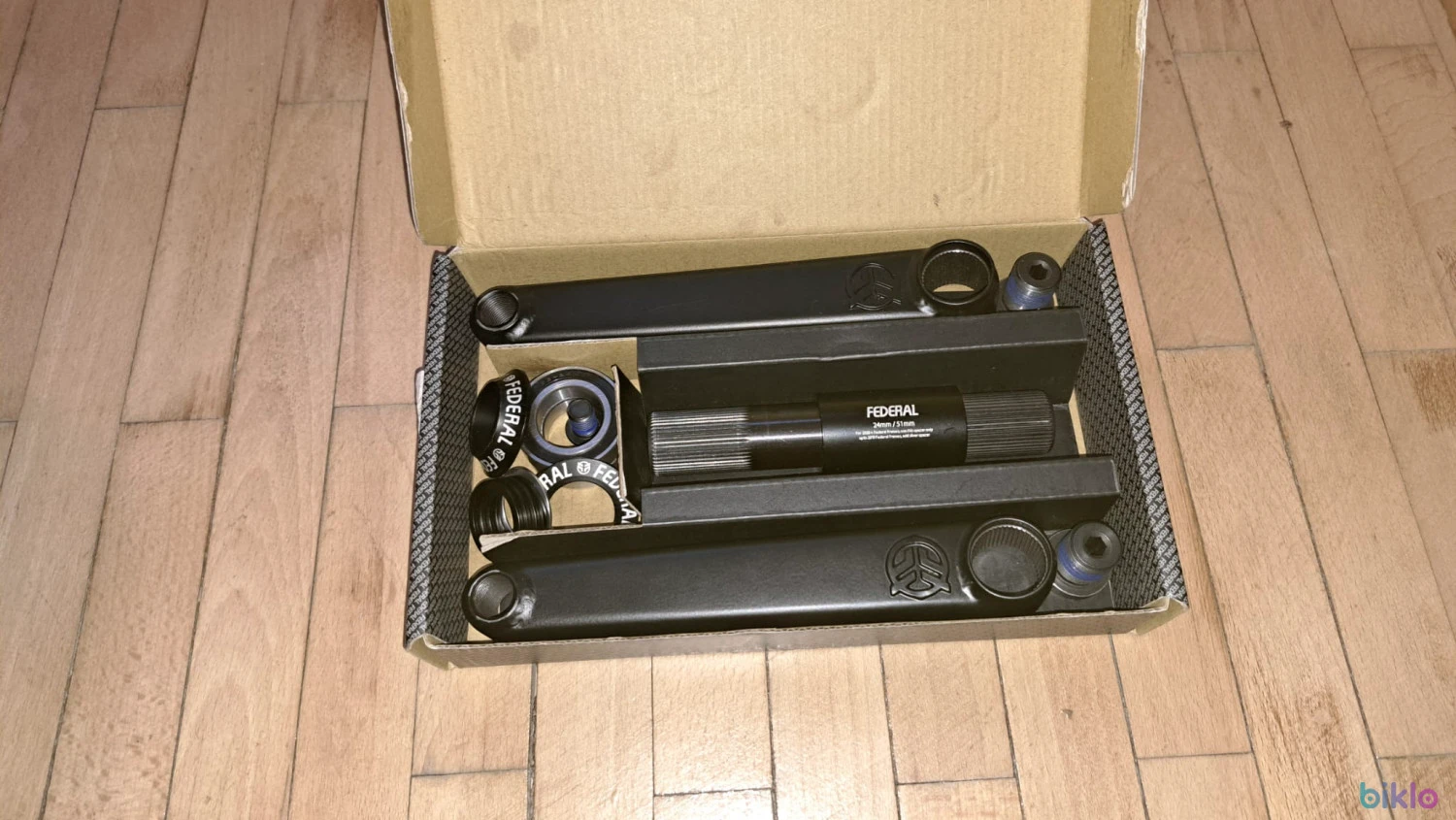 1. Pedalier Bmx Federal Vice 2 24mm MID BB lungime 170mm Negru mat