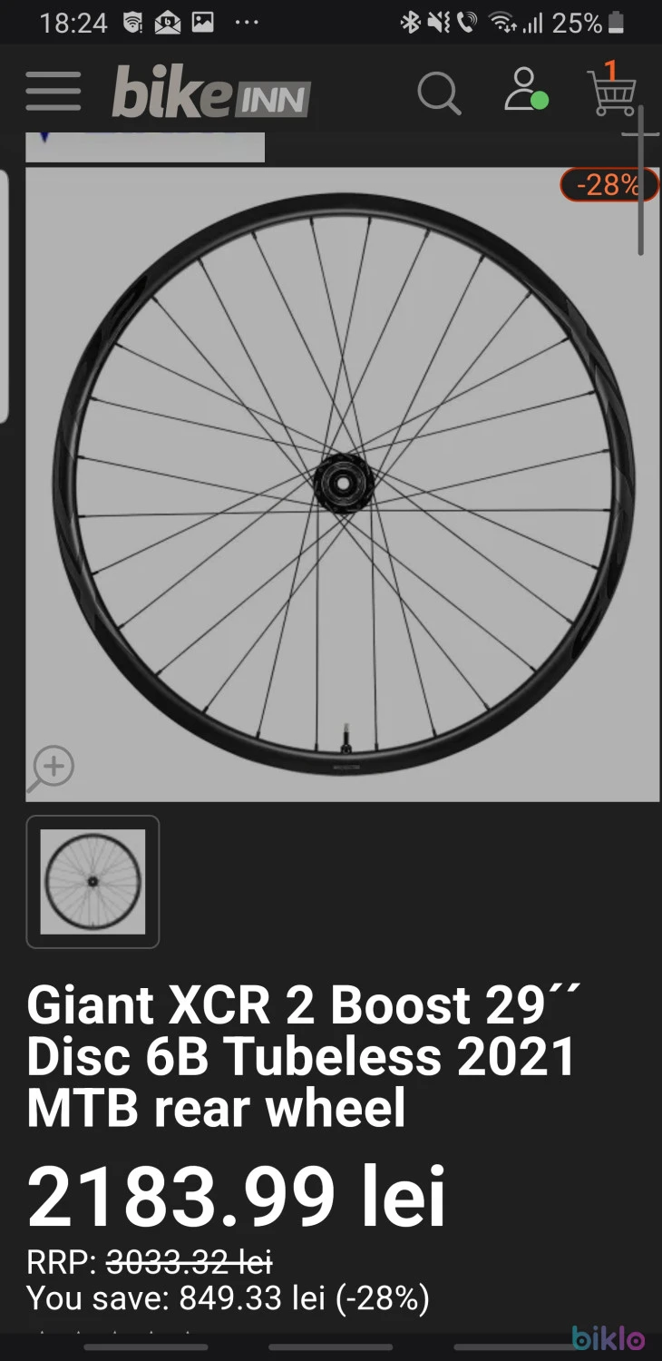 4. Set roti GIANT XCR2 CARBON Boost NOU