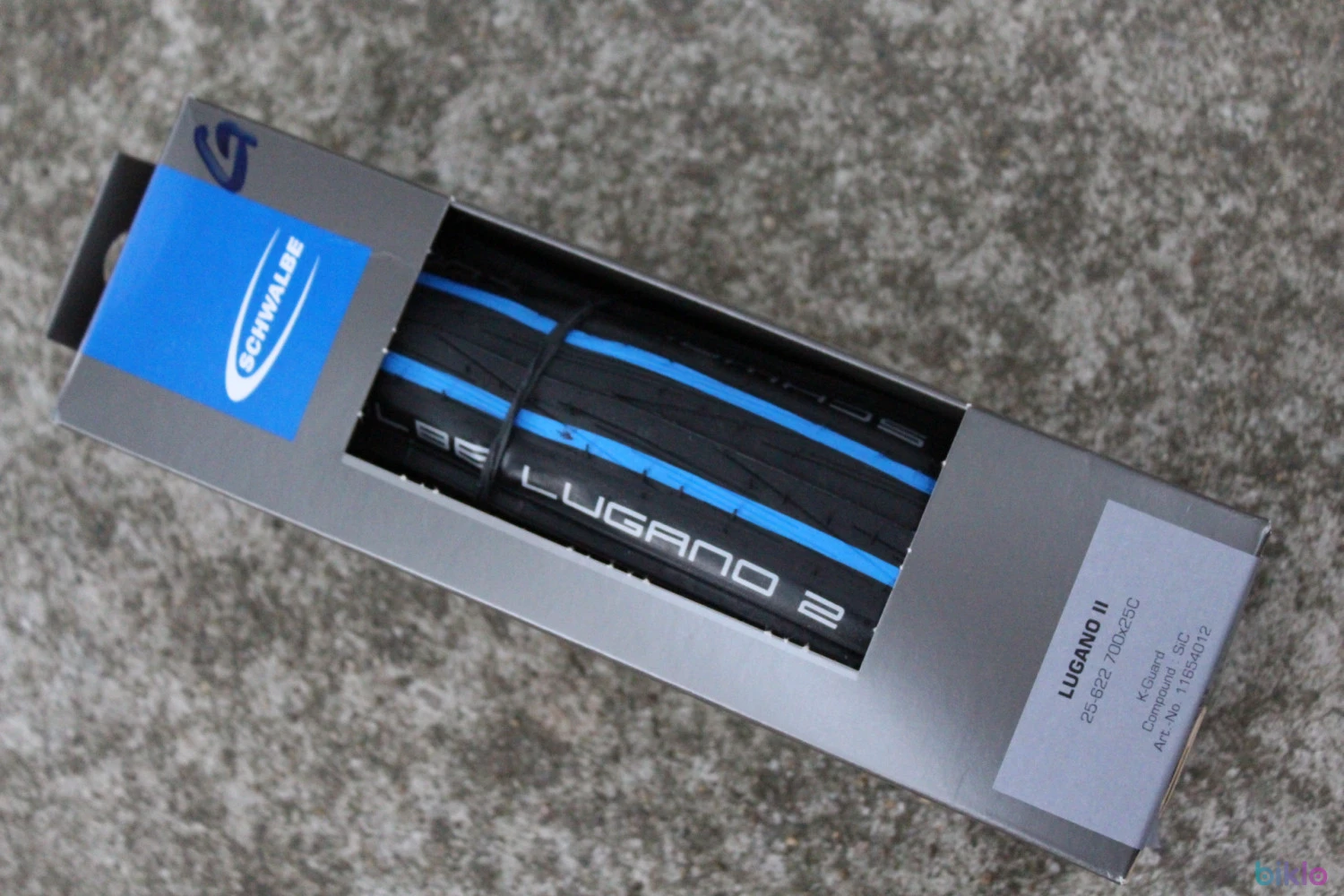 1. Schwalbe Lugano ll Active K-Guard Lite-Skin Silica-compound 25x622 - albastru