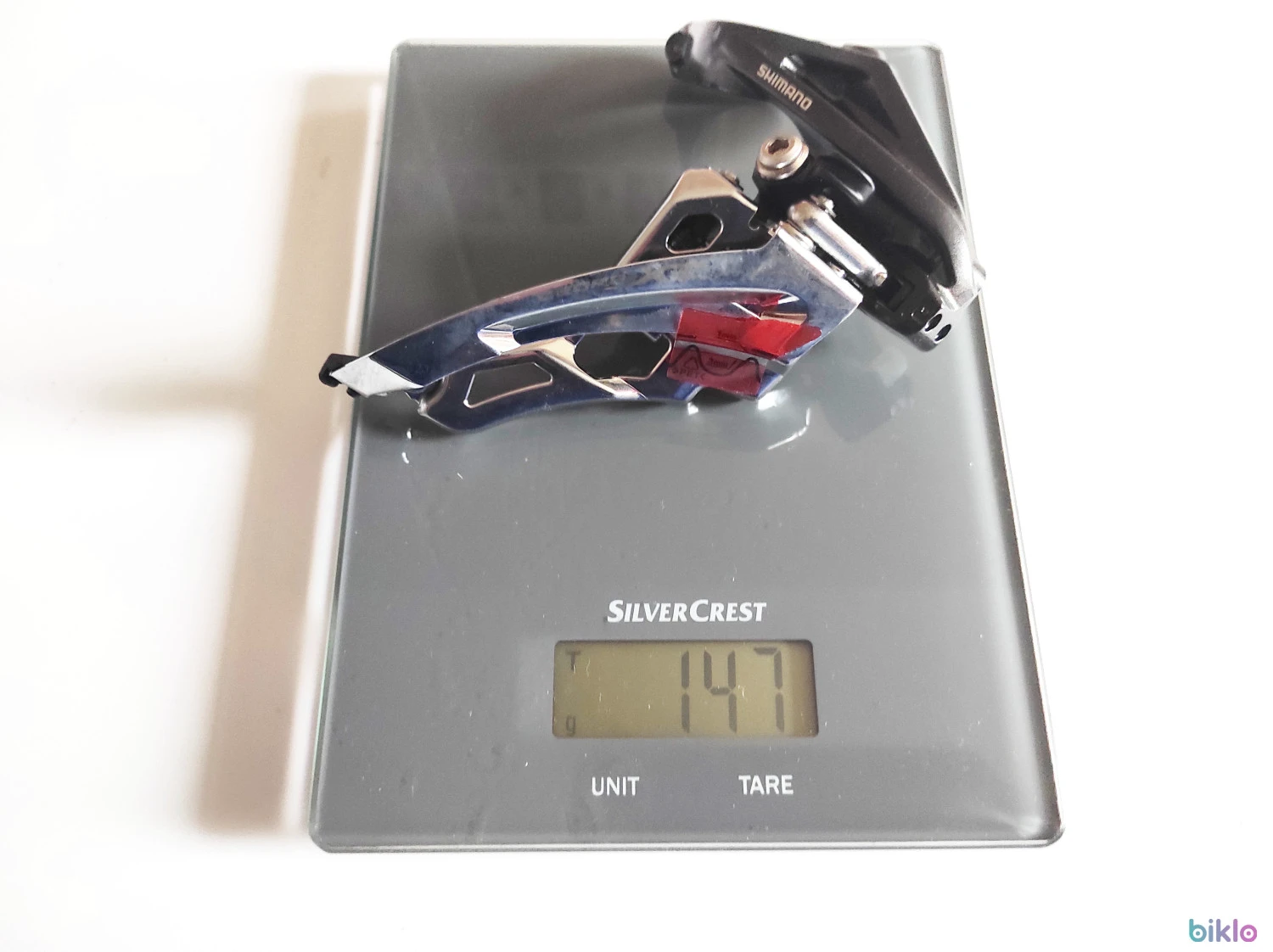 10. Schimbator foi Shimano Deore XT FD-M8000-H 3x11v. High Clamp, cu colier, nou