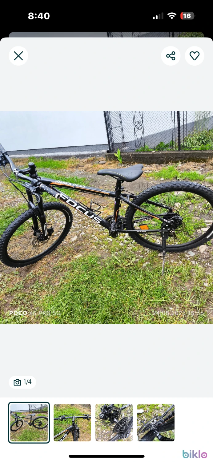 1. Vând bicicletă MTB focus
