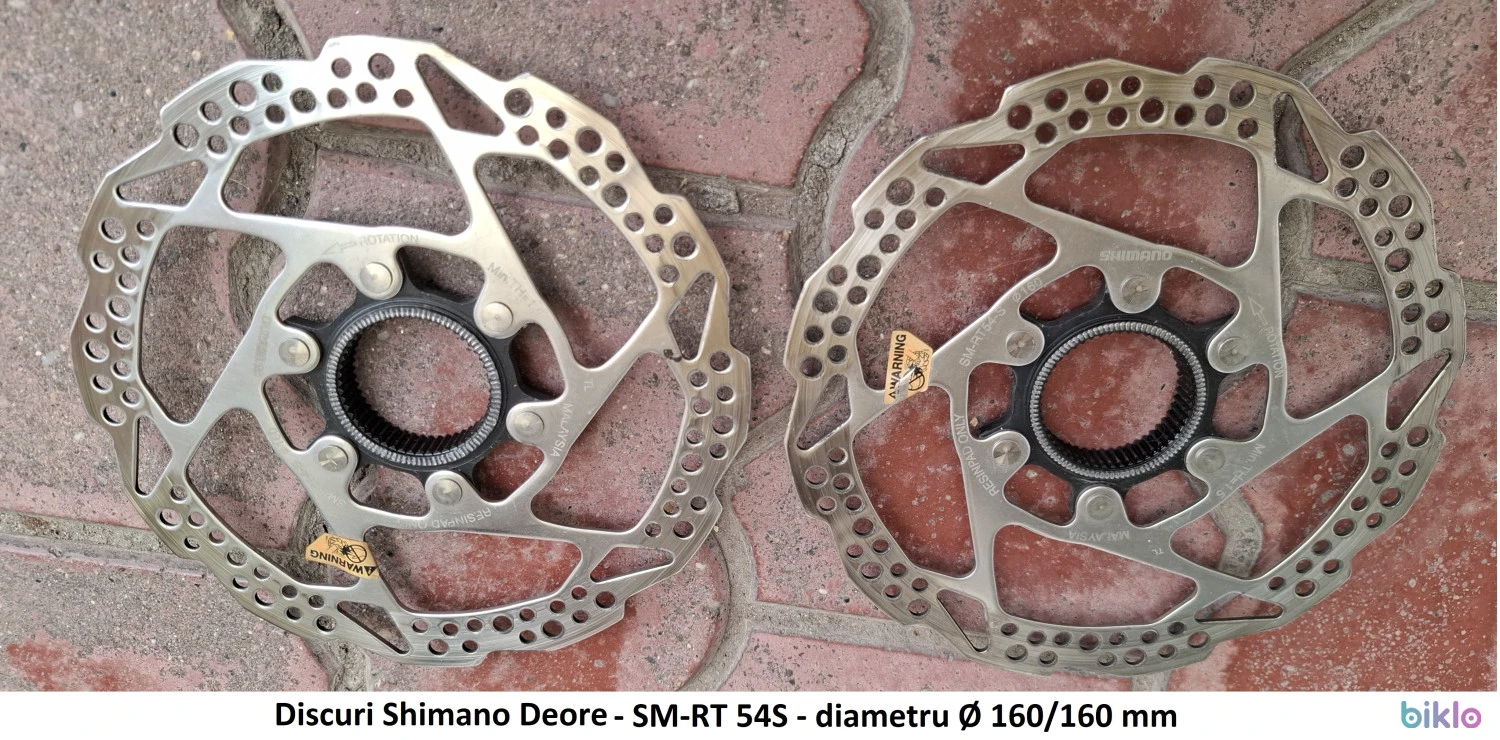 1. Discuri frana Shimano Deore SM-RT 54S, diametru Ø 160 mm, prindere center-lock