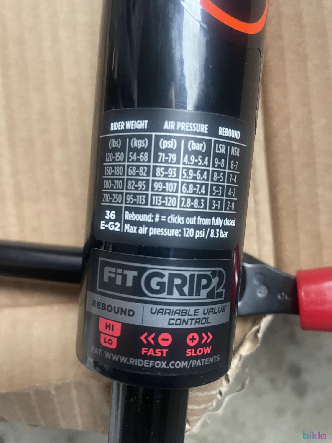 10. Furca Fox Kashima 27,5 E.bike 160mm