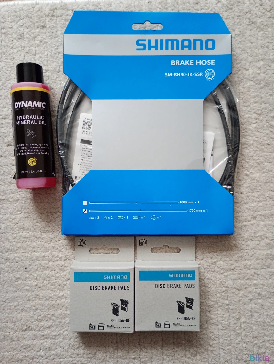 1. Piese pt. frane hidraulice Shimano (cabluri frana, ulei, placute frana)