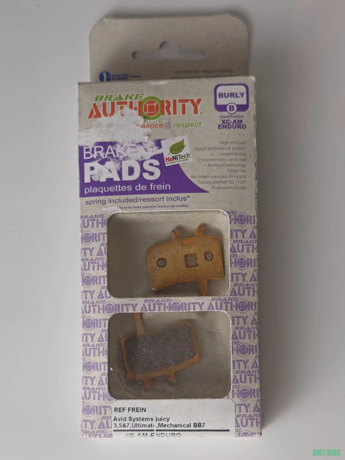 5. Plăcuțe frână bicicletă Brake Authority 4035B Avid 3, 5, 7 Systems Juicy, Ultimate, Mecanice BB7