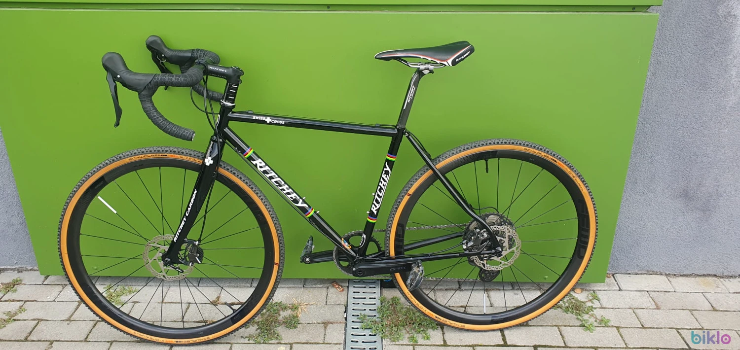 1. Cyclocross de top Ritchey Swiss Cross, marimea 51, cadru otel si furca carbon, Shimano GRX 1x12v, roti carbon FFWD