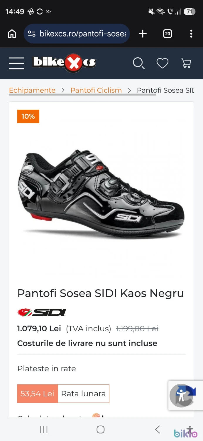 7. Sidi Kaos carbon wire - pantofi ciclism