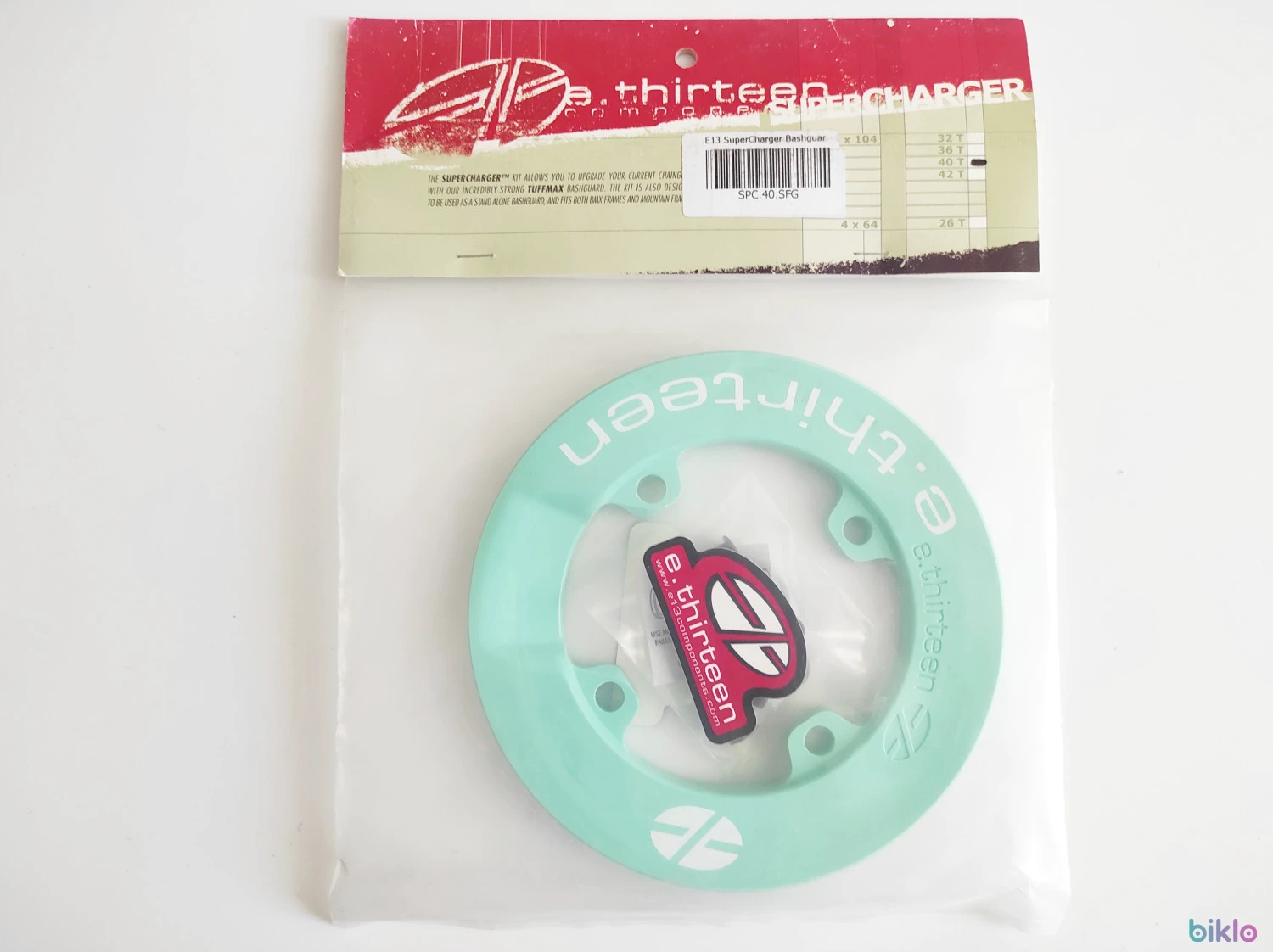 2. Bashguard E*thirteen Supercharger 36-40T, 104 BCD, verde, nou