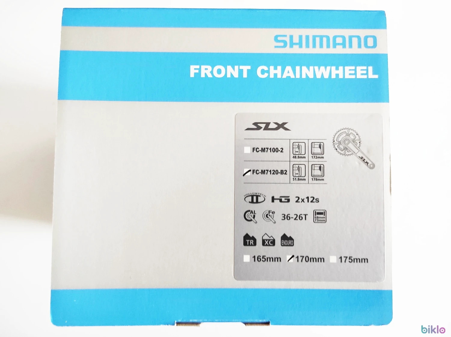 10. Angrenaj pedalier Shimano SLX FC-M7120-B2 2x12v. Boost 36/26T 170mm, nou