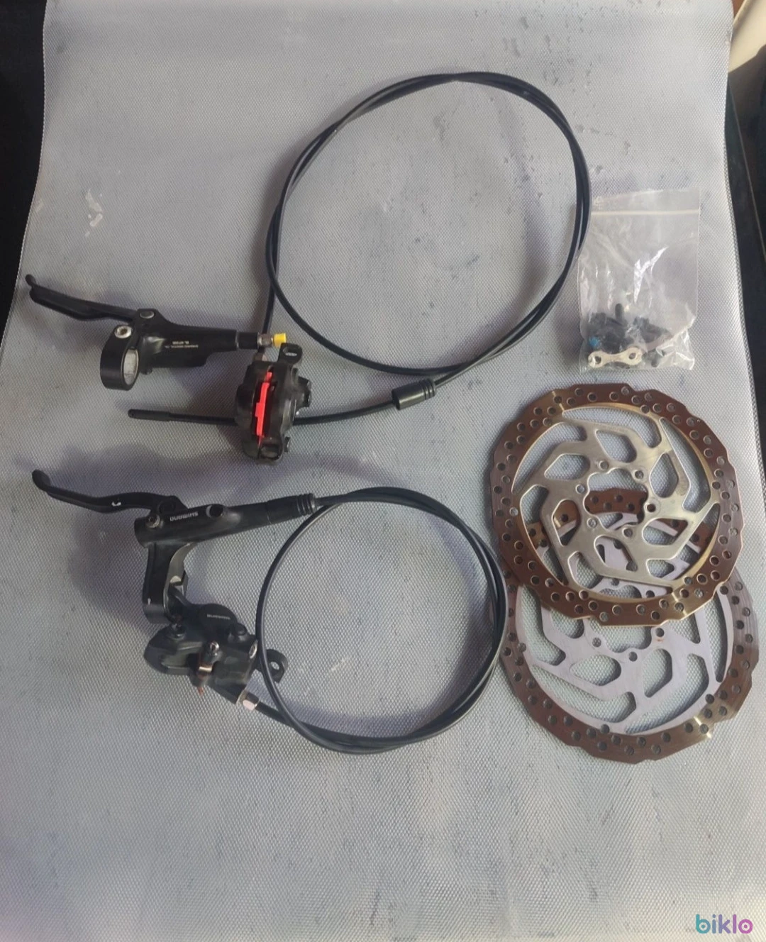 1. Set frane Shimano MT200+discuri de 160