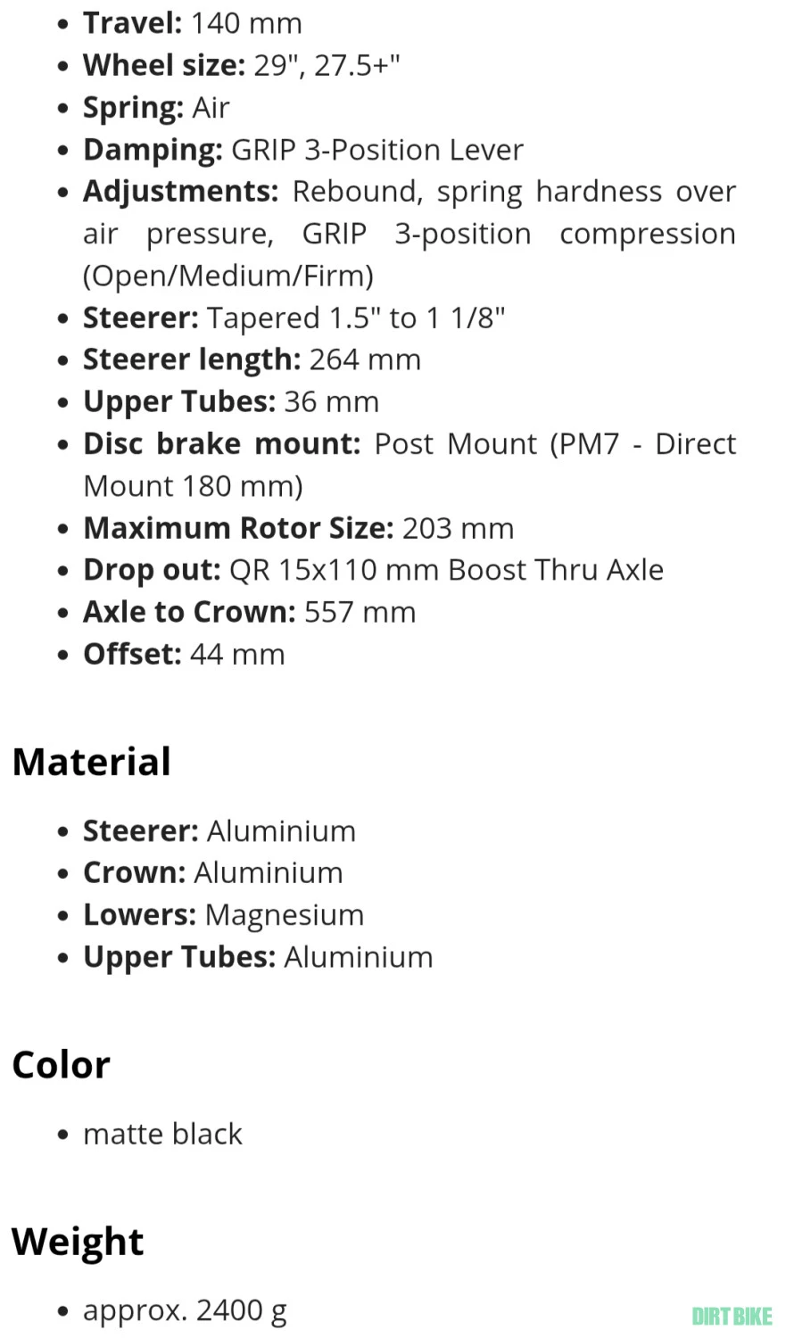 4. Fox 36 Performance E-Optimized 29" 140mm 3PosGrip Tapered Boost