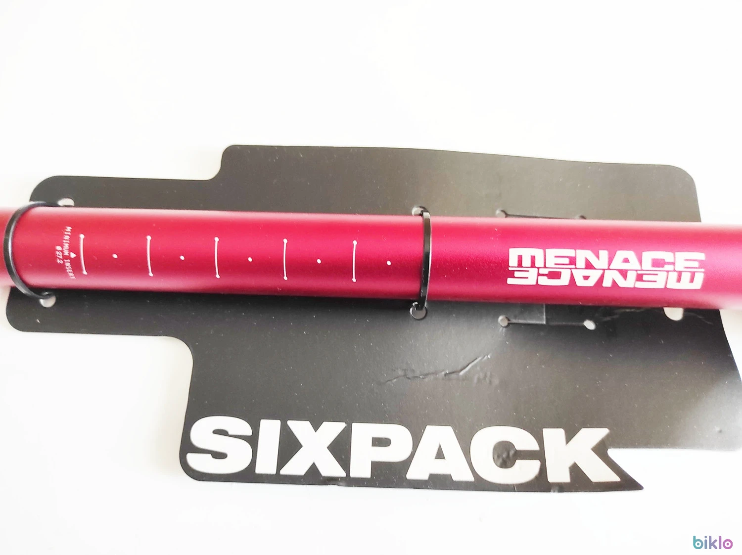 4. Tija de sa Sixpack Menace 27.2x350mm rosie, noua