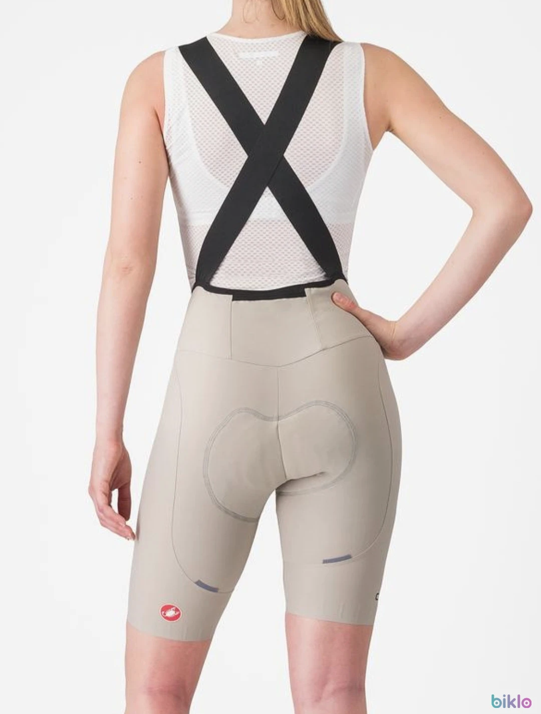 2. Pantaloni ciclism dama, CASTELLI, model Espresso, mar. M (colanti scurti cu bretele su burete, pt bicicleta)