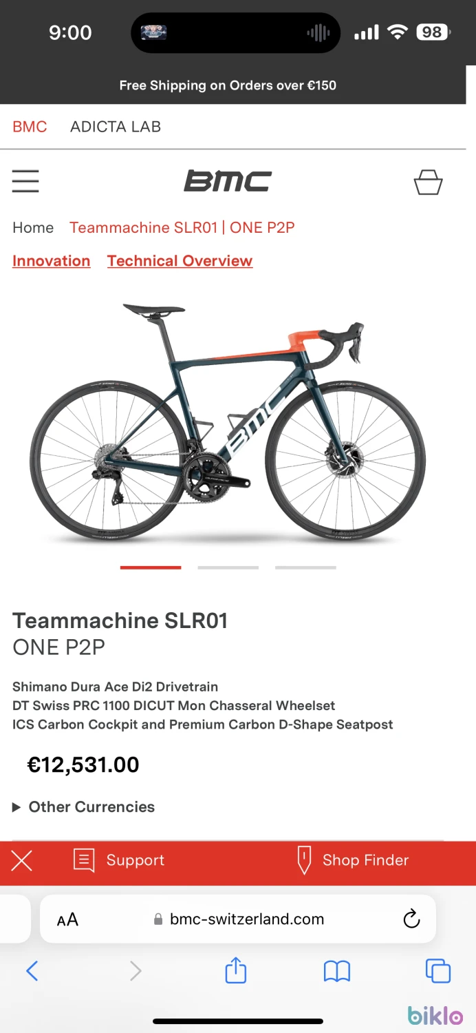 7. Cursiera BMC Teammachine SLR01 ONE 2022 full DuraAce Di2