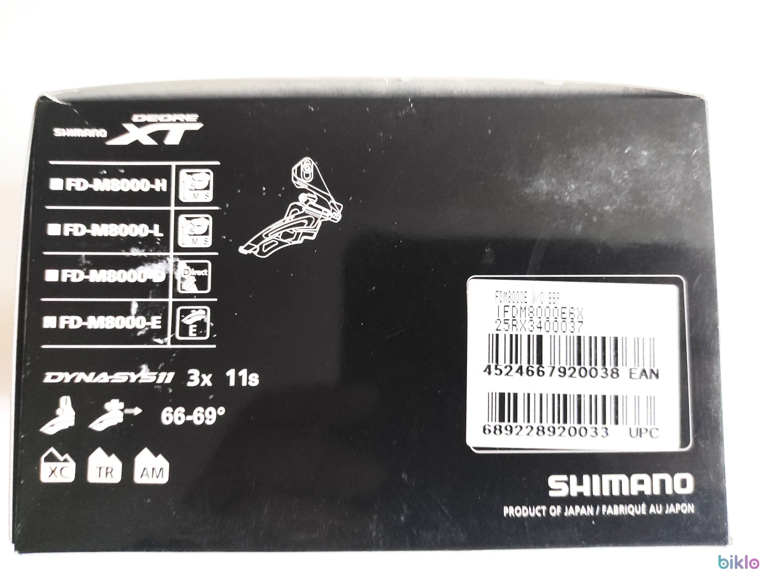 7. Schimbator foi Shimano Deore XT FD-M8000 3x11V E-type nou