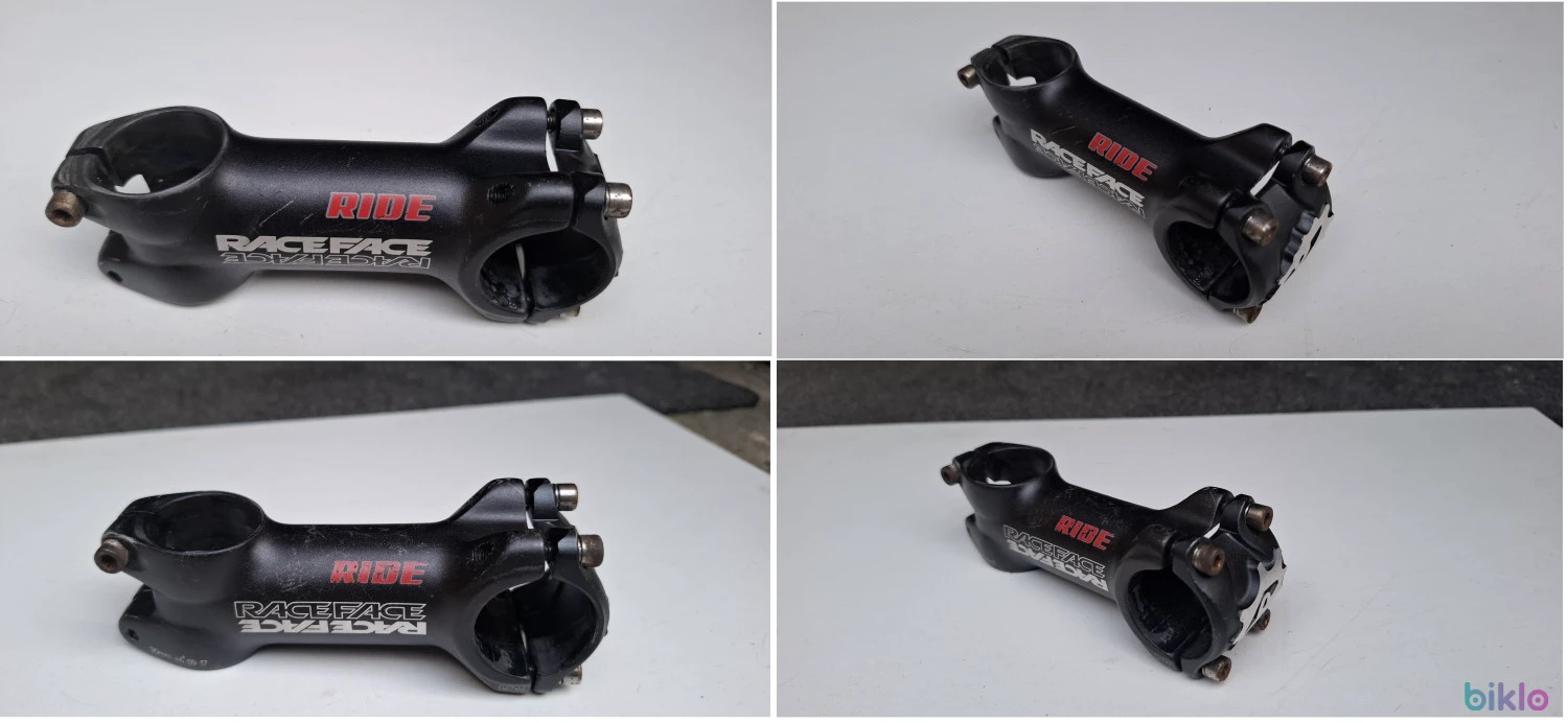 1. Pipa ghidon RaceFace Ride XC, lungime 90mm, prindere ghidon ø 31.8mm/ furca 1 1/8"