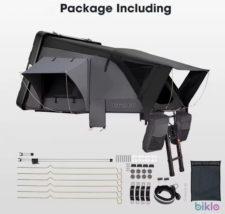 4. Cort plafon auto cu Capac ABS , Discover MAX 1.64×2.16 m cu sky roof , impermeabil