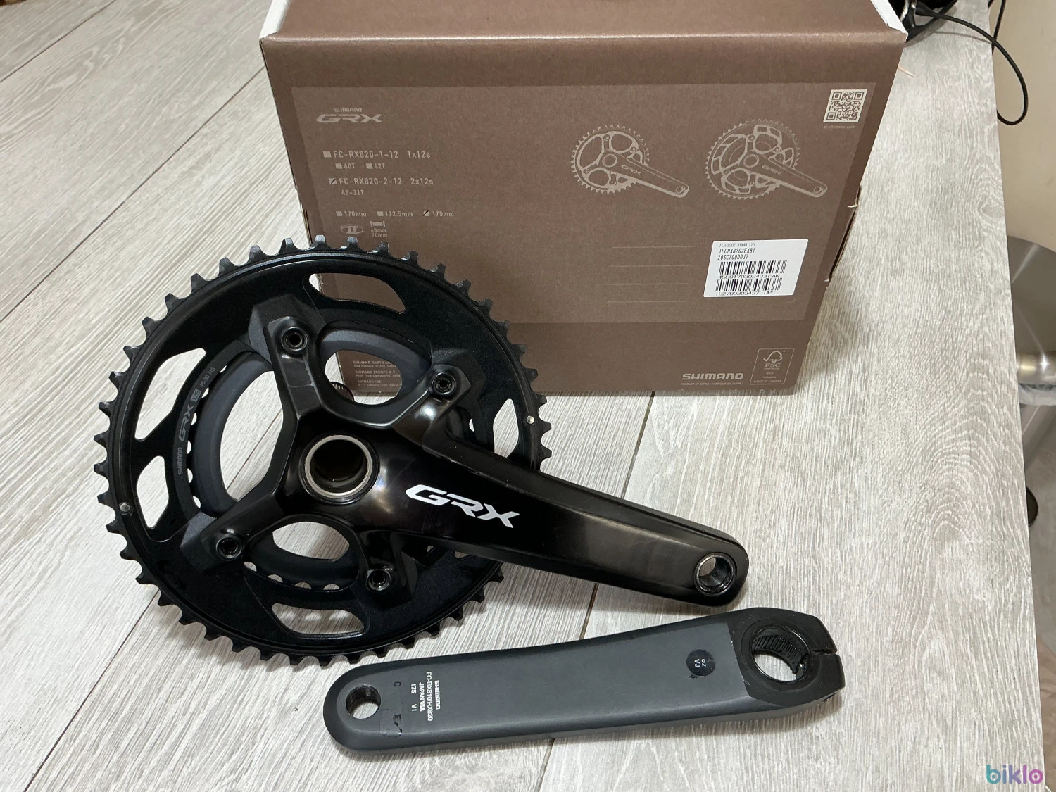1. Angrenaj pedalier Shimano GRX 820 2x12 vit 46/31