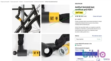 4. 1.Antifurt bicicletă ELOPS lanț 920 L ART3, 2.Antifurt ABUS Tresor 1385/110 (Super Ofertă).