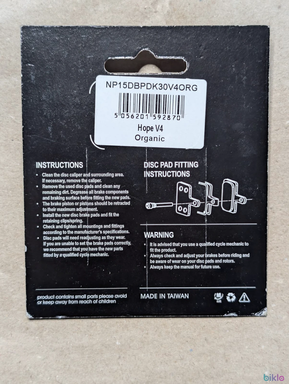 2. Placute frana Nukeproof Organic pentru Hope V4
