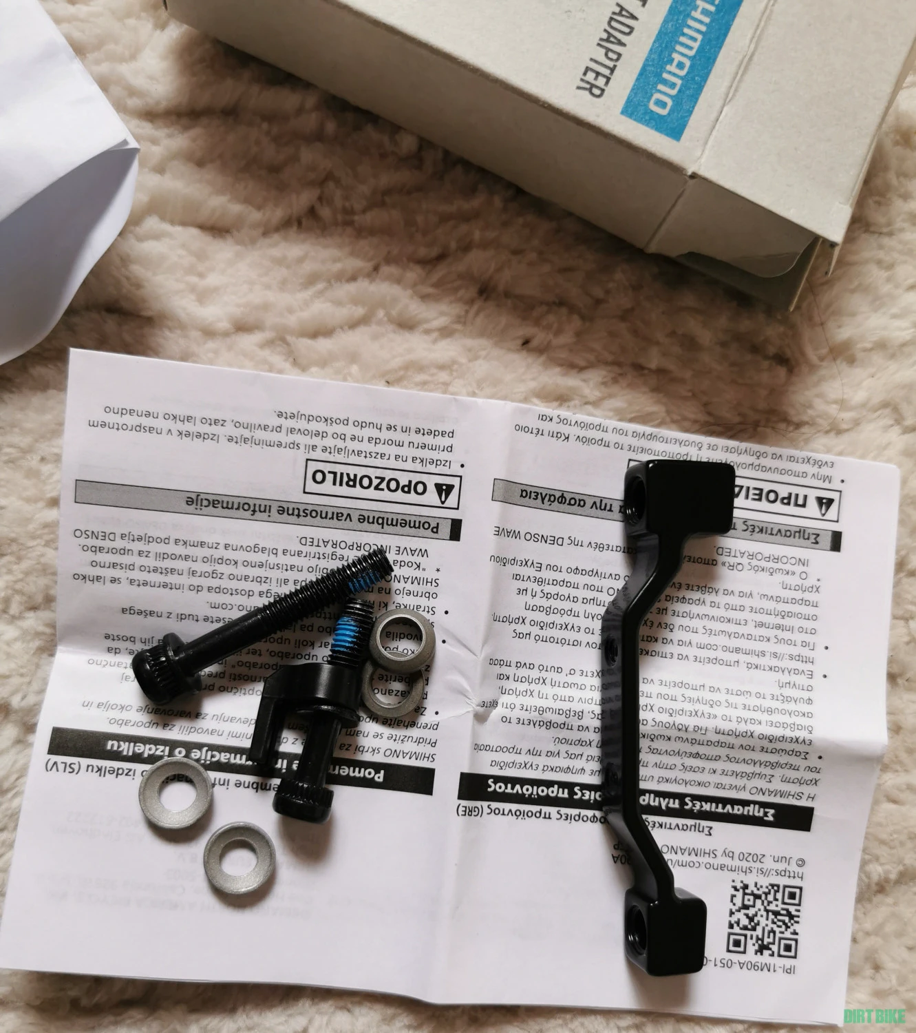 1. Adaptor Shimano pt disc frână de 203 mm