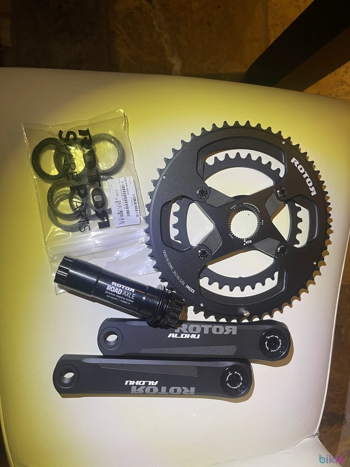 1. Angrenaj sosea ROTOR ALDHU 170 mm – crankset 52/36 30 mm – nou, nefolosit