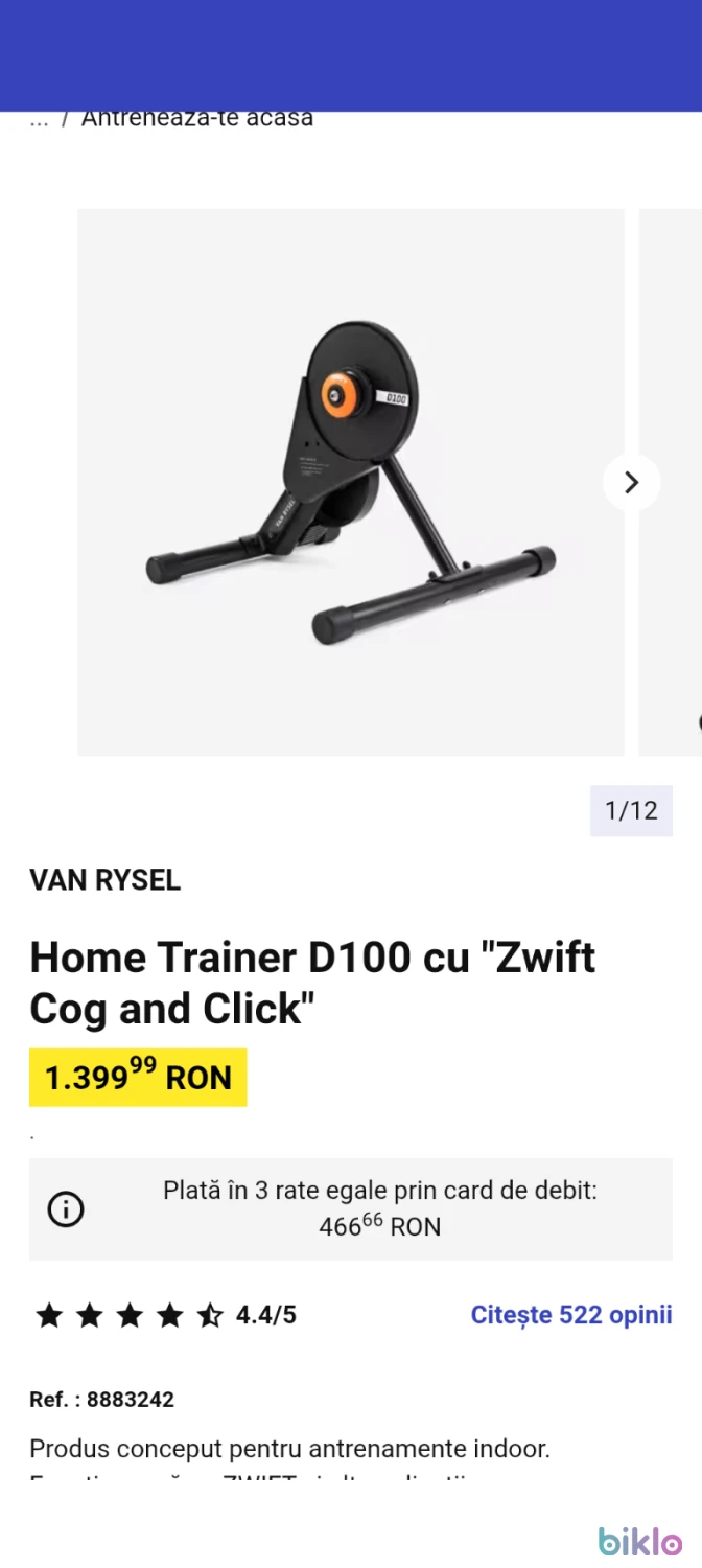 5. Smart Trainer Decathlon Van Rysel D100