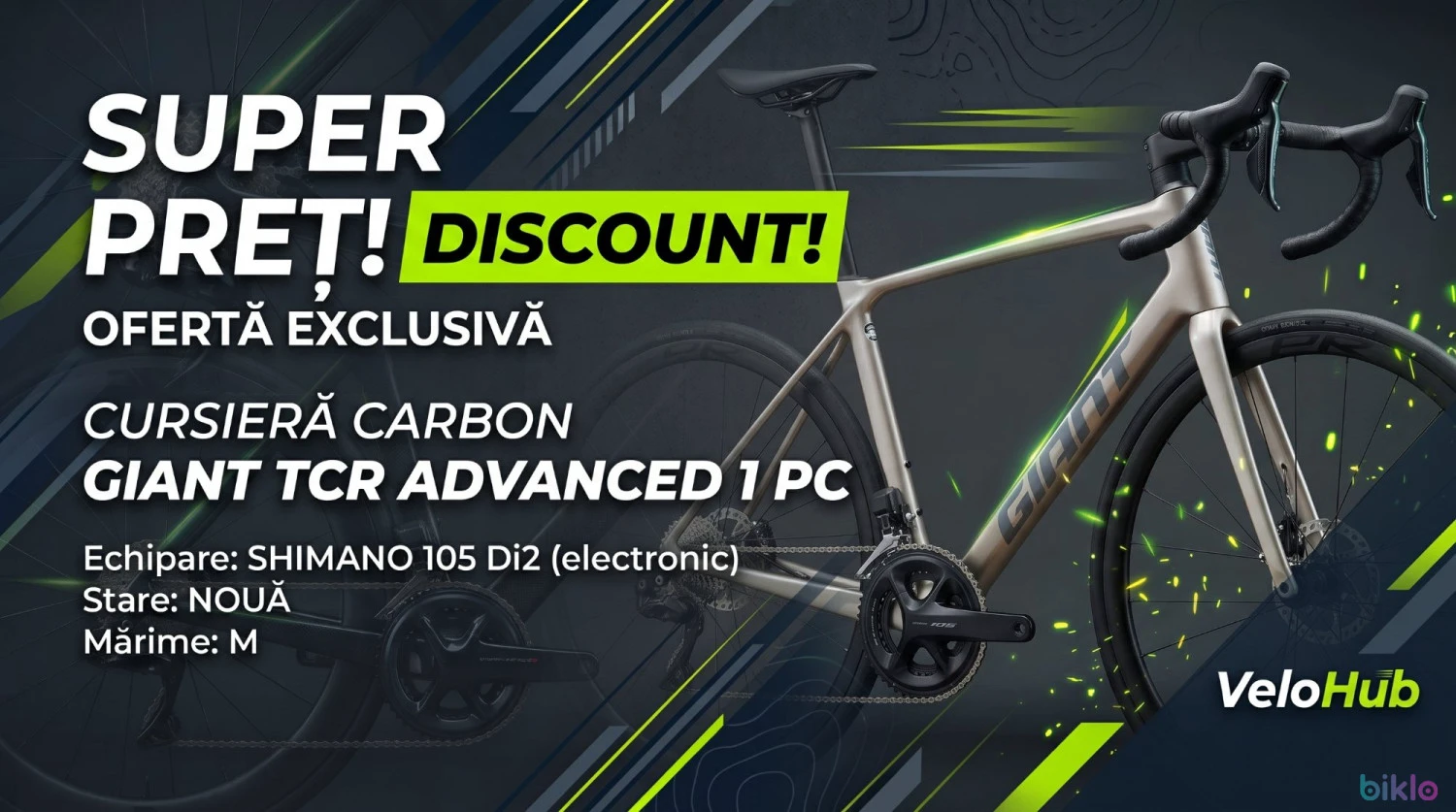 1. Cursieră Carbon Giant TCR Advanced 1 PC (Shimano 105 Di2) – Nouă, Mărime M