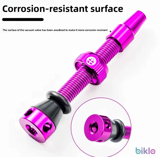 9. Valva Tubeless Presta, 44 mm cu 5 iesiri de aer , Negru , Albastru , Rosu , Mov , Verde , Portocaliu