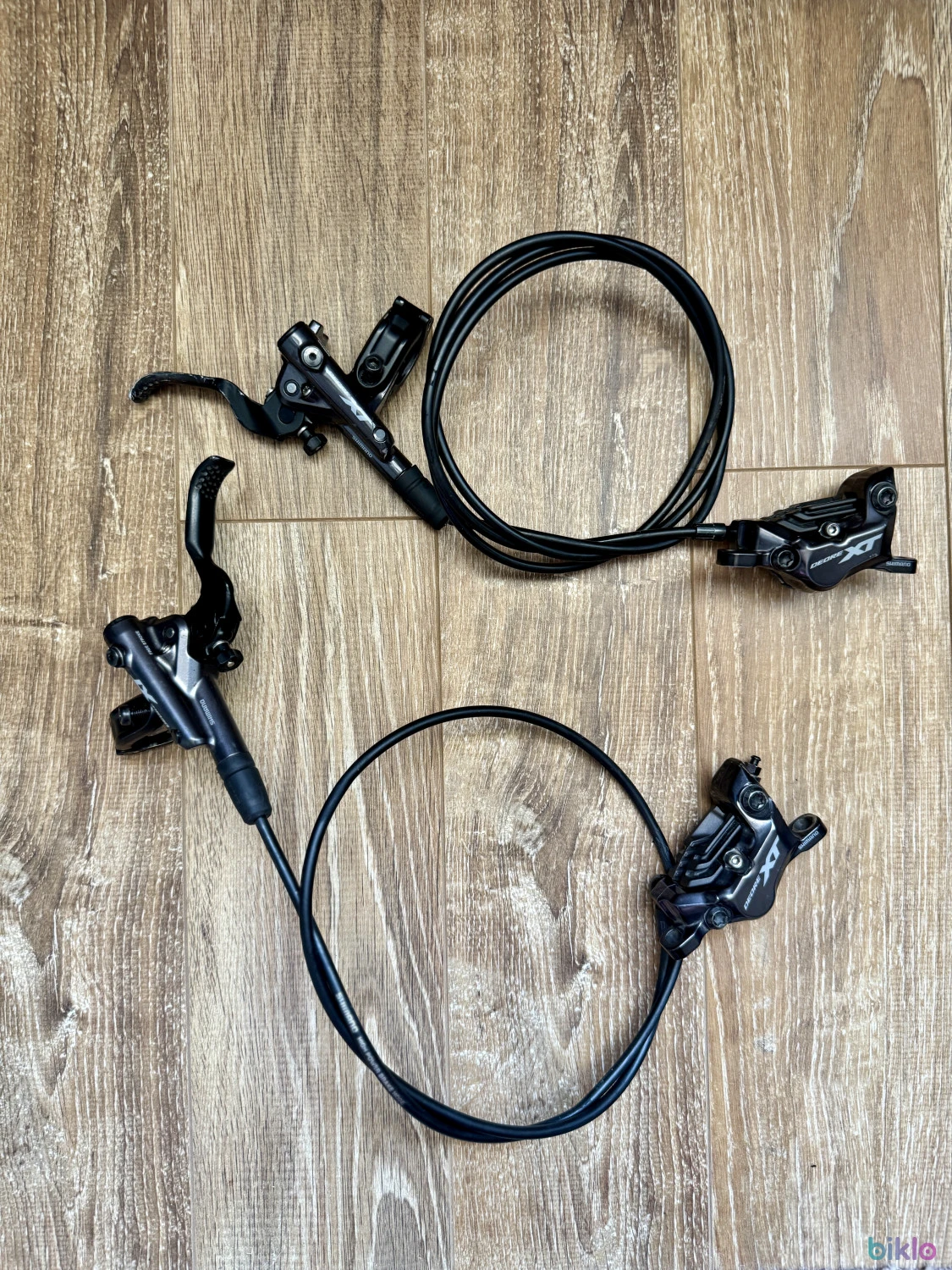 5. Set frane hidraulice Shimano Deore XT -BL-M8100 + BR-M8120 + Placute de frana N03A rasina