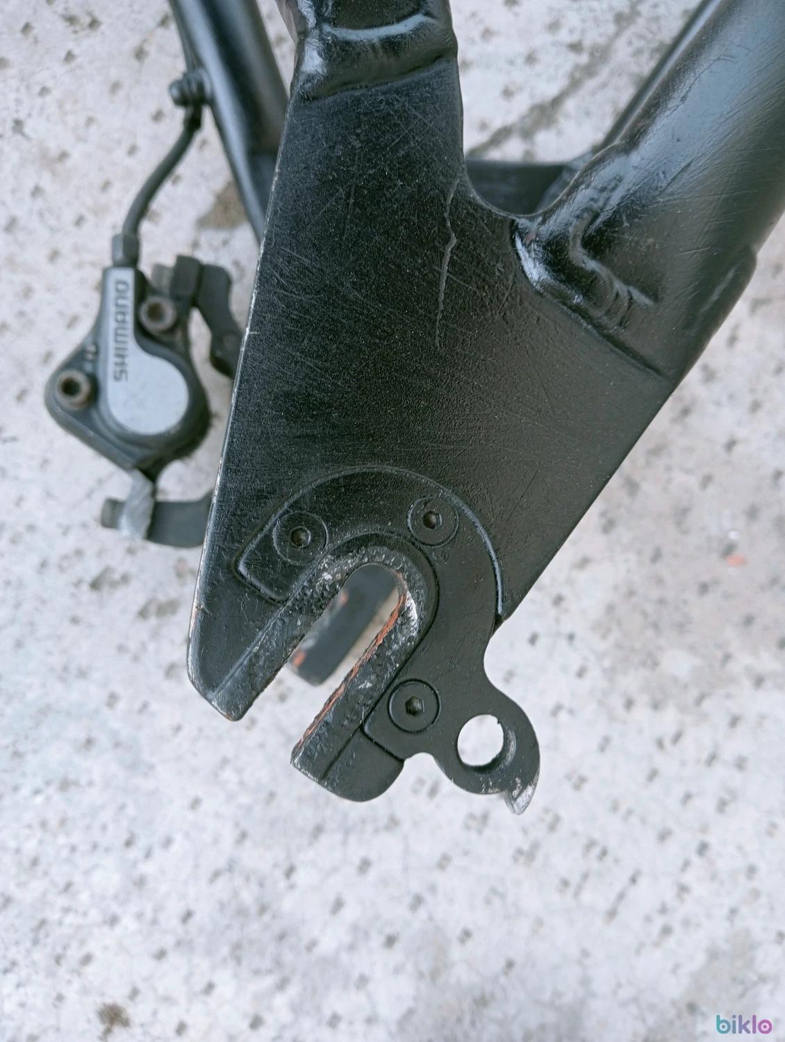 7. Cadru MTB 26 Dirt aluminiu numai pt frână disc dropout orizontale + furca si piese