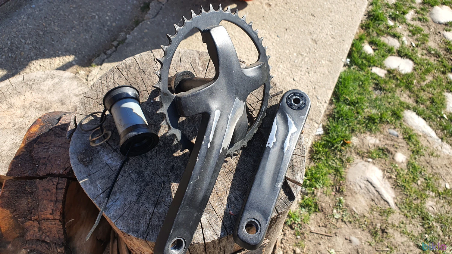 1. Angrenaj aluminiu foaie 42T, brat 172.5mm