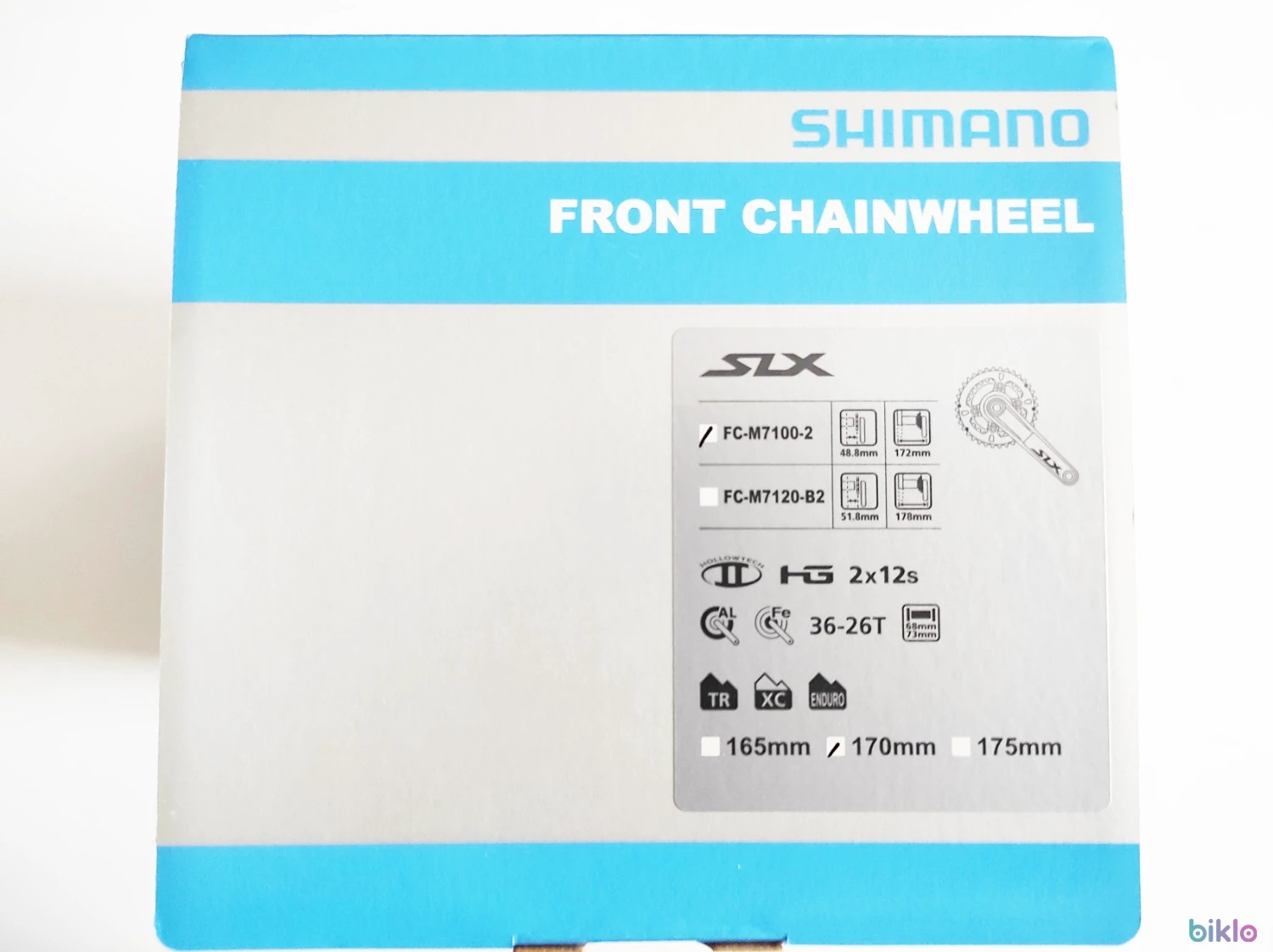 9. Angrenaj pedalier Shimano SLX FC-M7100-2 2x12v. 36/26T, 170mm nou