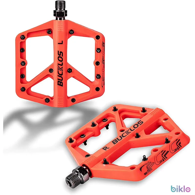 1. Buklos Slim - Nylon Flat Pedal - Portocaliu