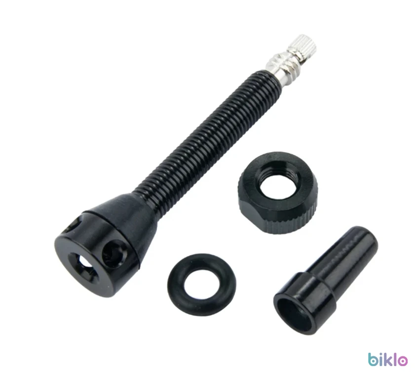 2. Valva Tubeless Presta, 60 mm cu 5 iesiri de aer , Negru , Rosu
