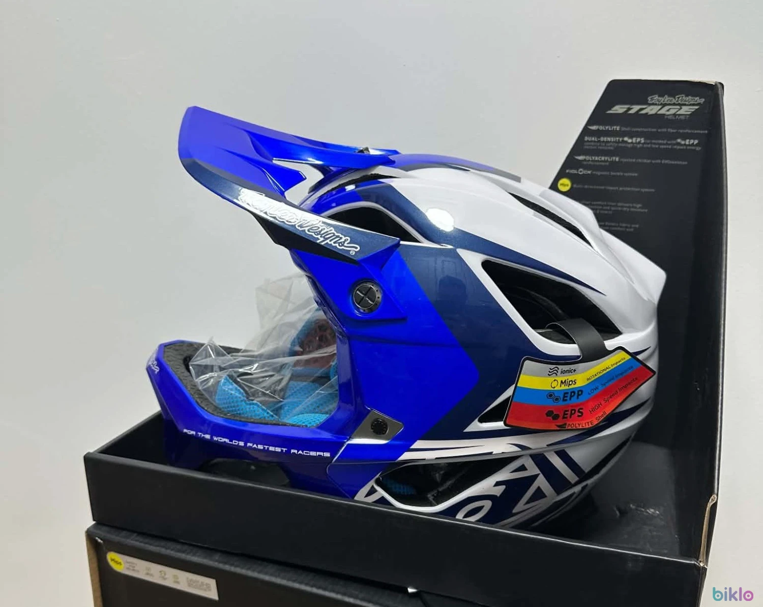 1. Casca bicicleta Troy Lee Designs Stage MIPS Valance Blue 2023, marimea M/L - Predare in Cluj-Napoca