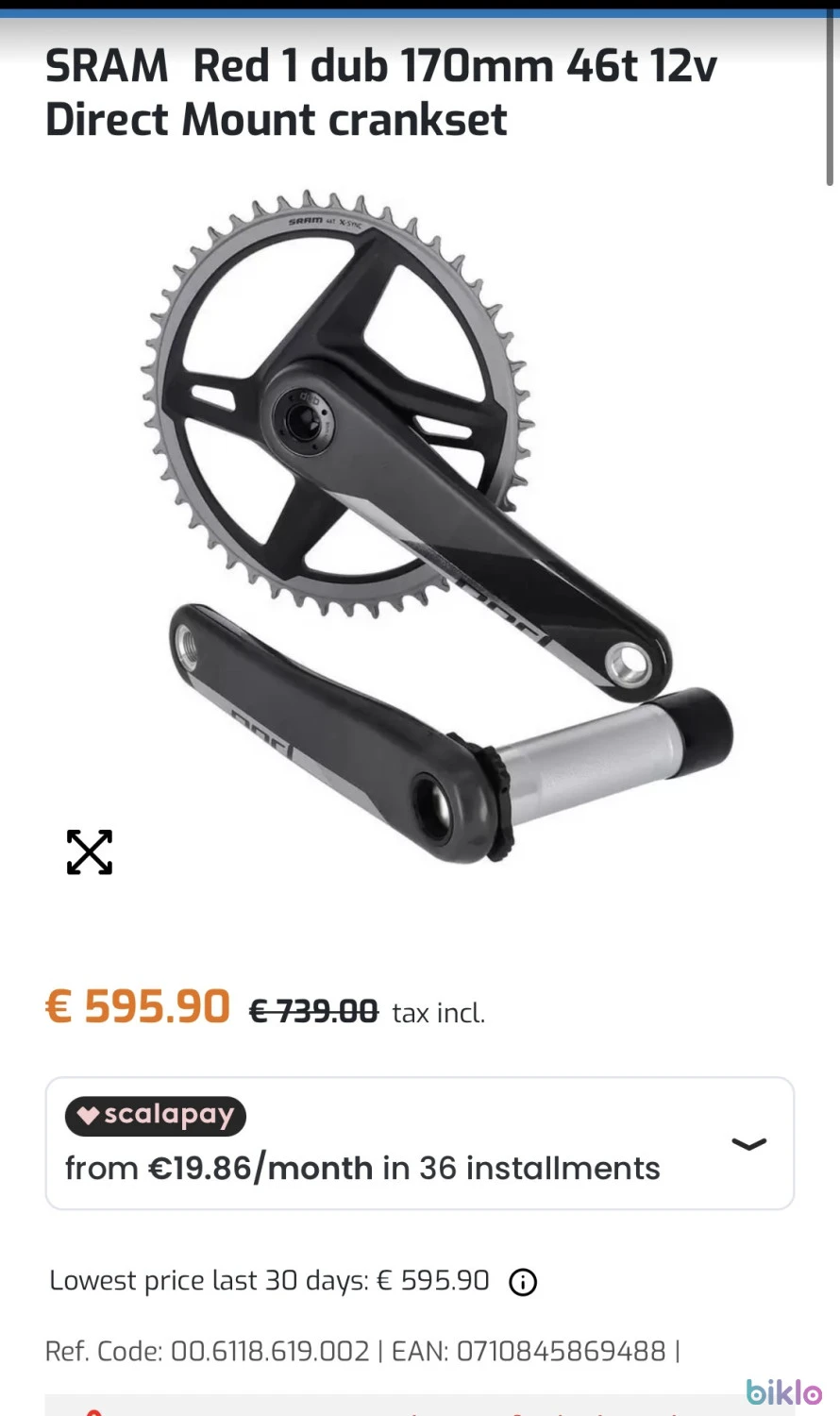 16. Sram Red AXS D1 46T 170mm DUB SL