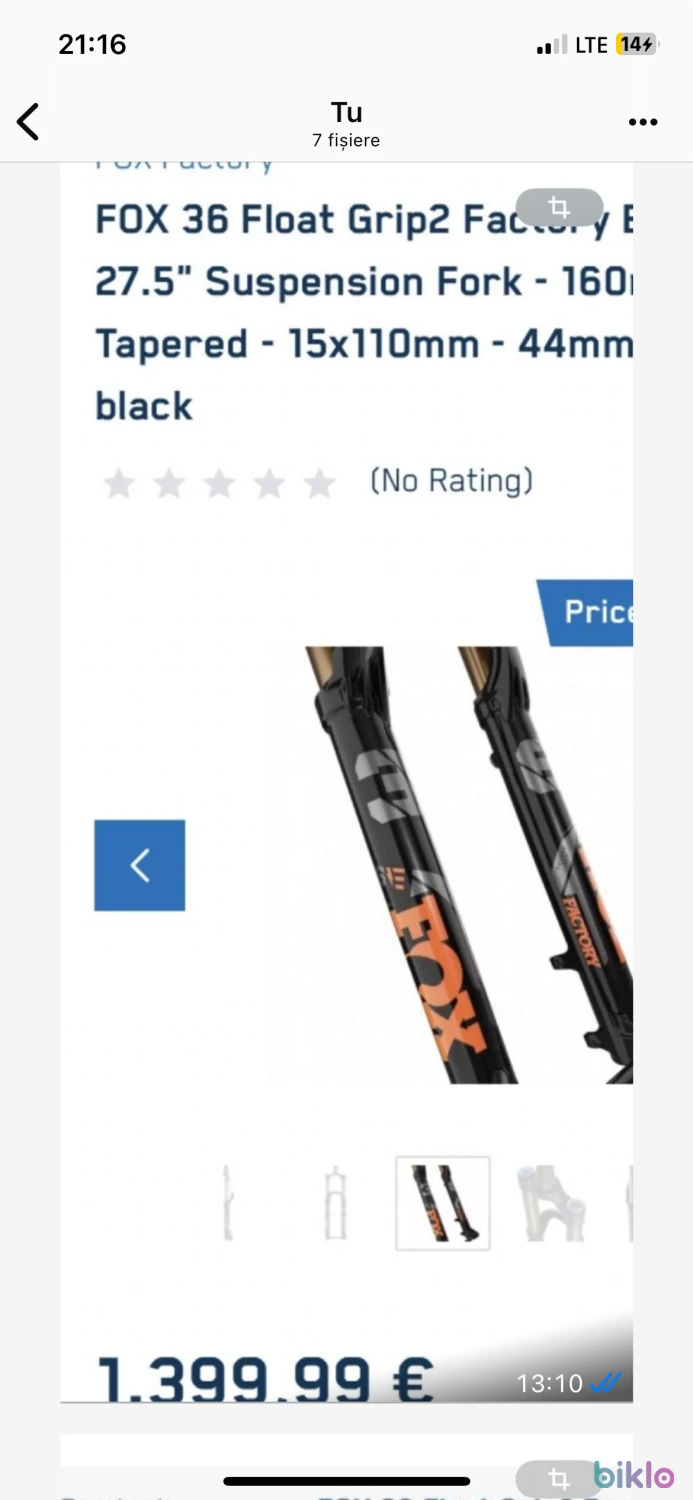 6. Furca Fox Kashima 27,5 E.bike 160mm