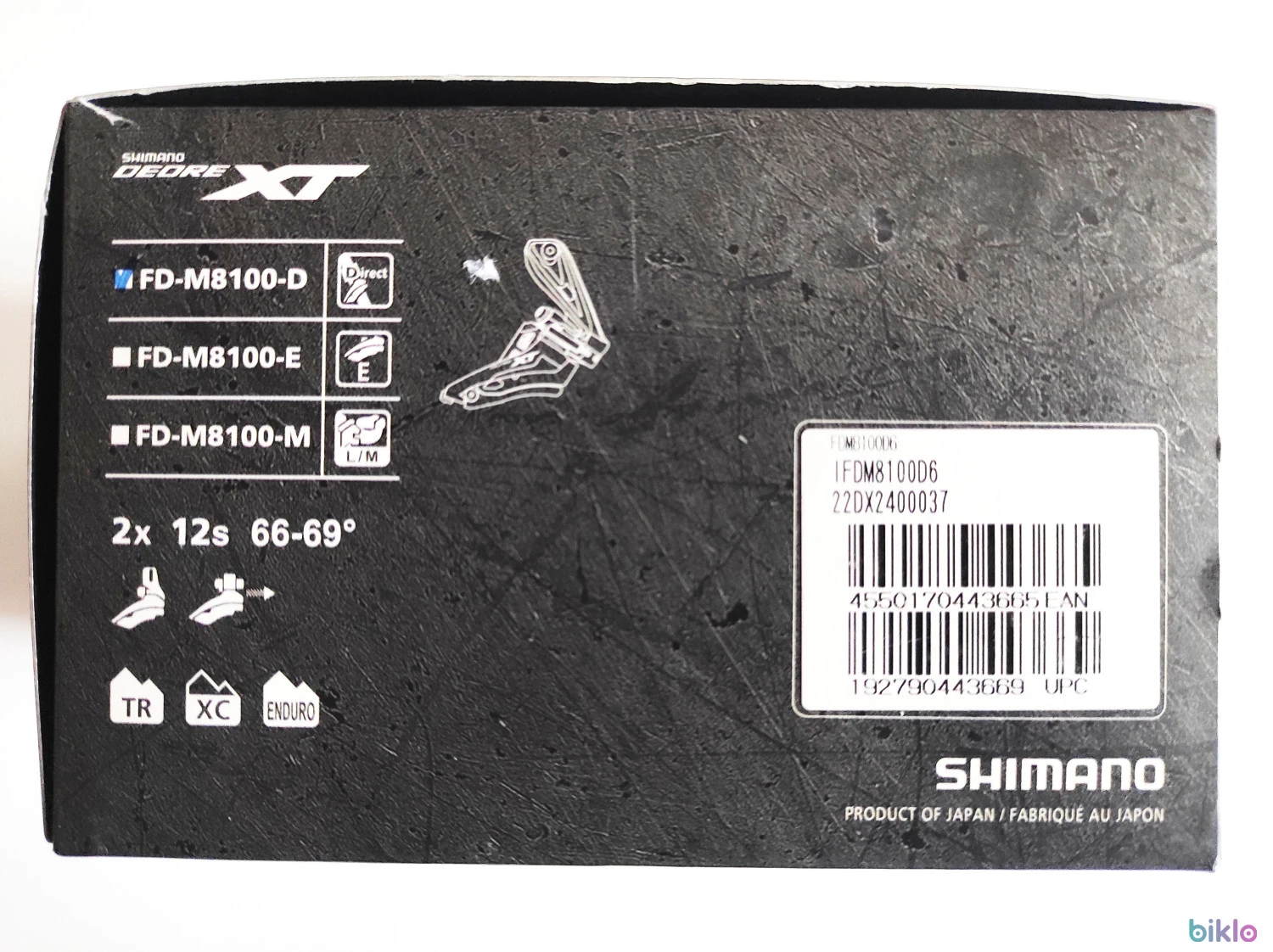 7. Schimbator foi Shimano Deore XT FD-M8100-D 2x12v. Direct Mount nou