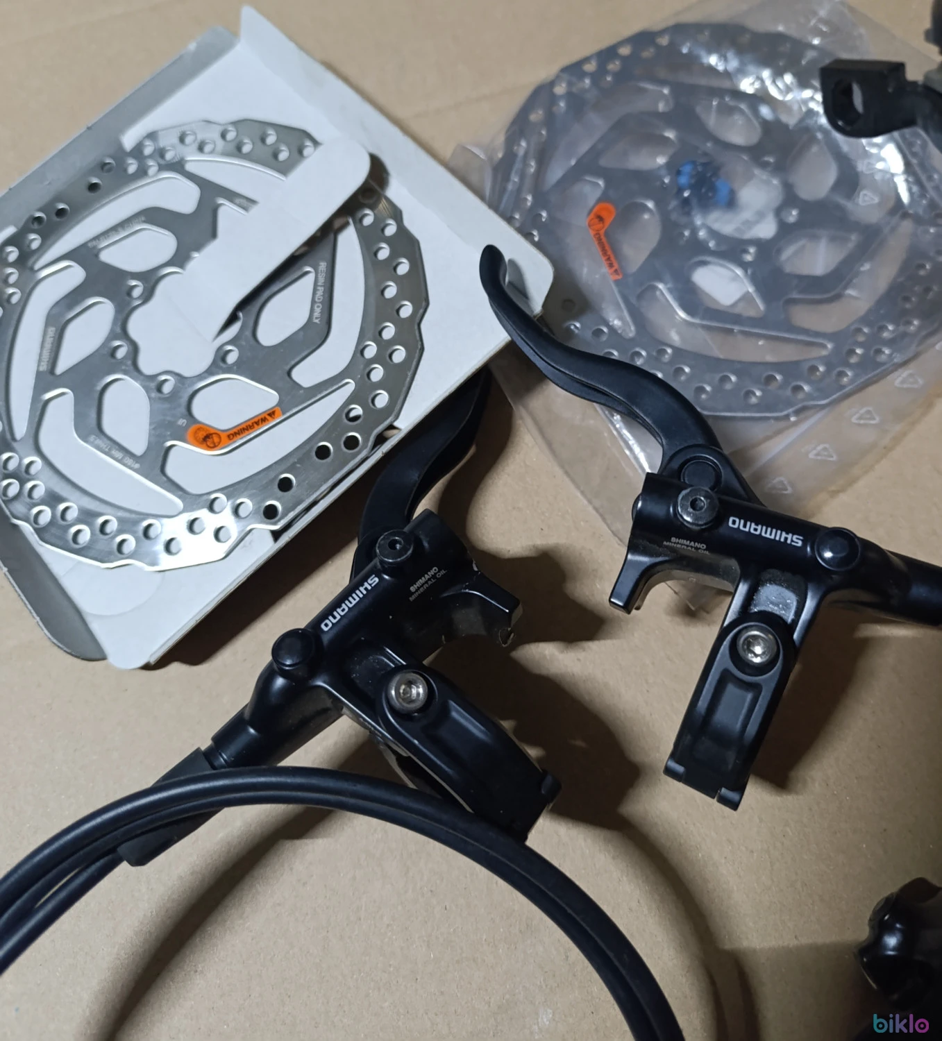 5. Set frana hidraulica shimano bl-m4100 cu discuri de 160 6 surube