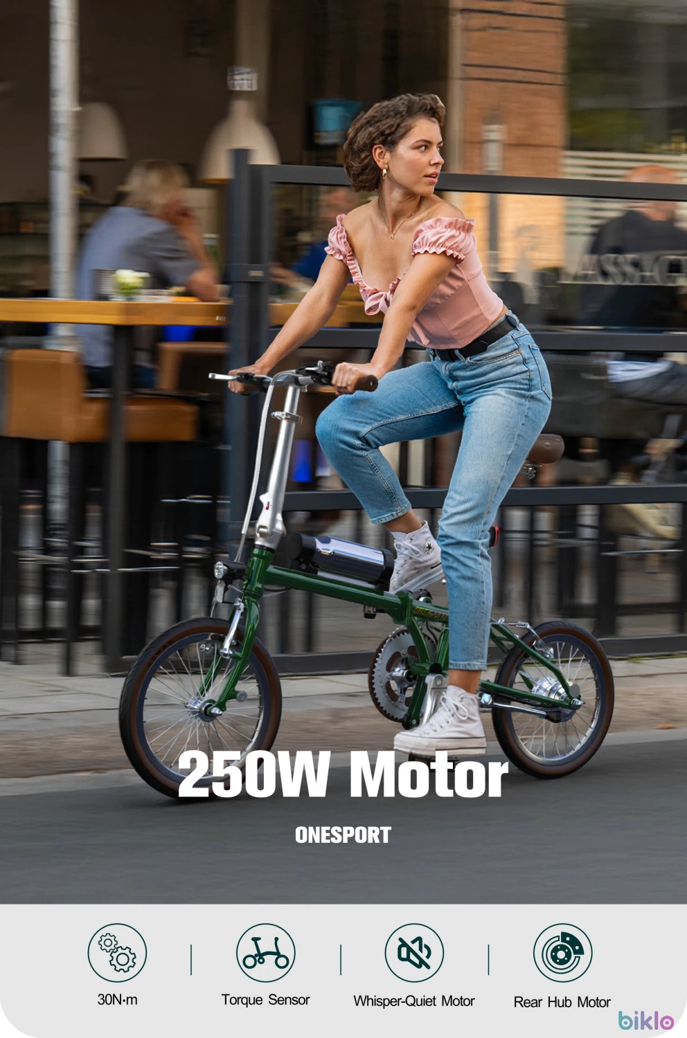 7. ONESPORT OT02 Electric Bicycle Adult 250W Motor 36V 5.2AH Battery 16" Tire E-bike