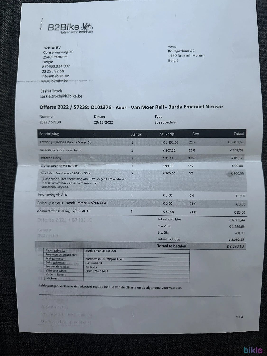 6. KETTLER QUADRIGA DUO CX SPEED 50
