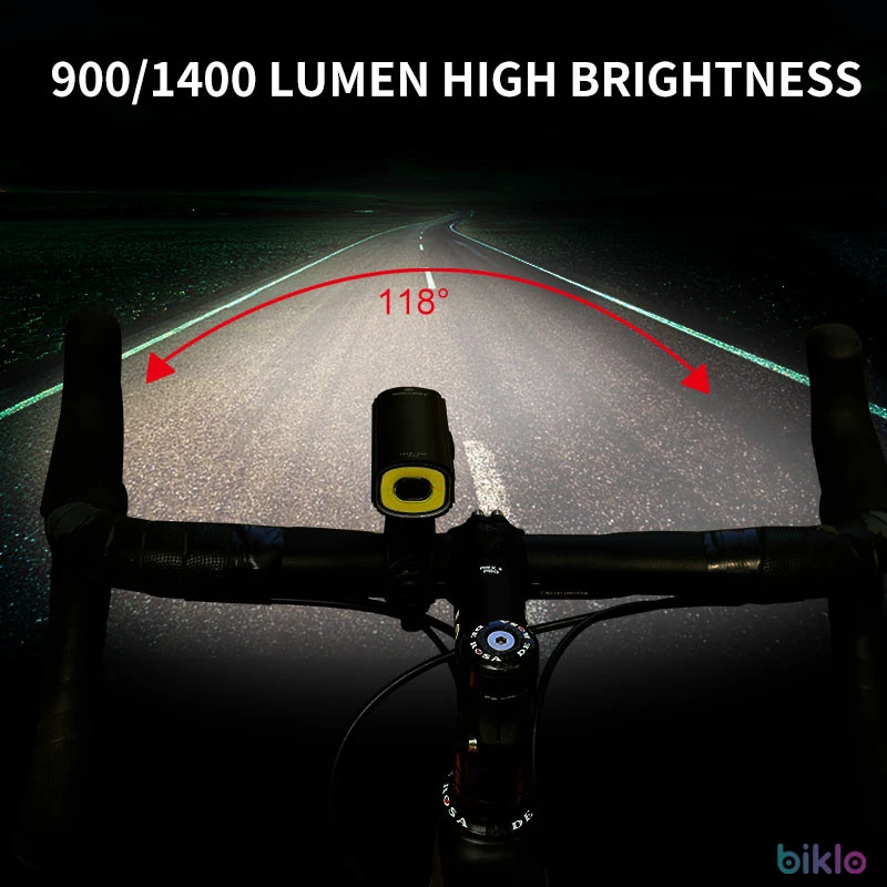 7. GACIRON V20S-1500 2-in-1 Bicycle Headlight & Taillight