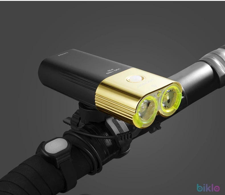 13. Gaciron V9D-1800 Gold Professional Bicycle Headlight