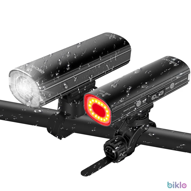 1. GACIRON V20S-1500 2-in-1 Bicycle Headlight & Taillight