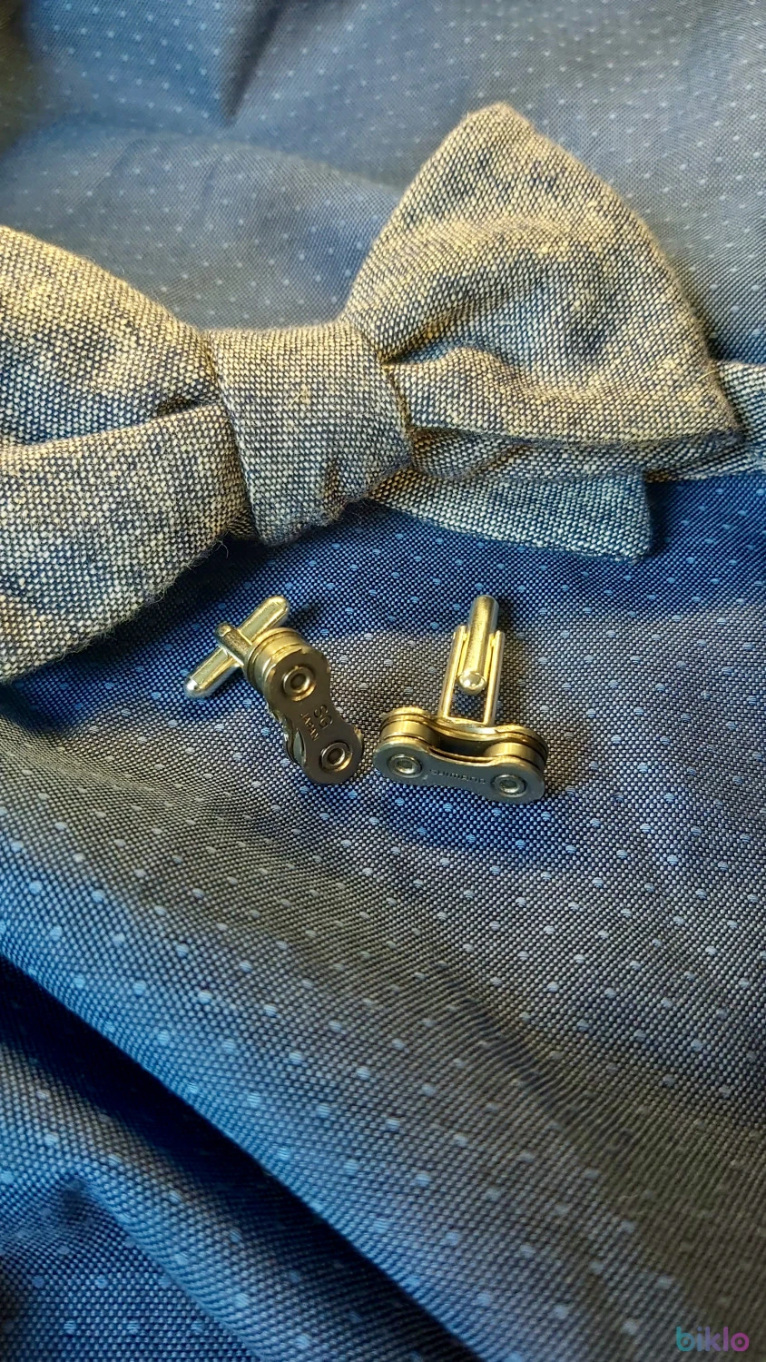 2. Manschettenknöpfe aus Fahrradketten Silber