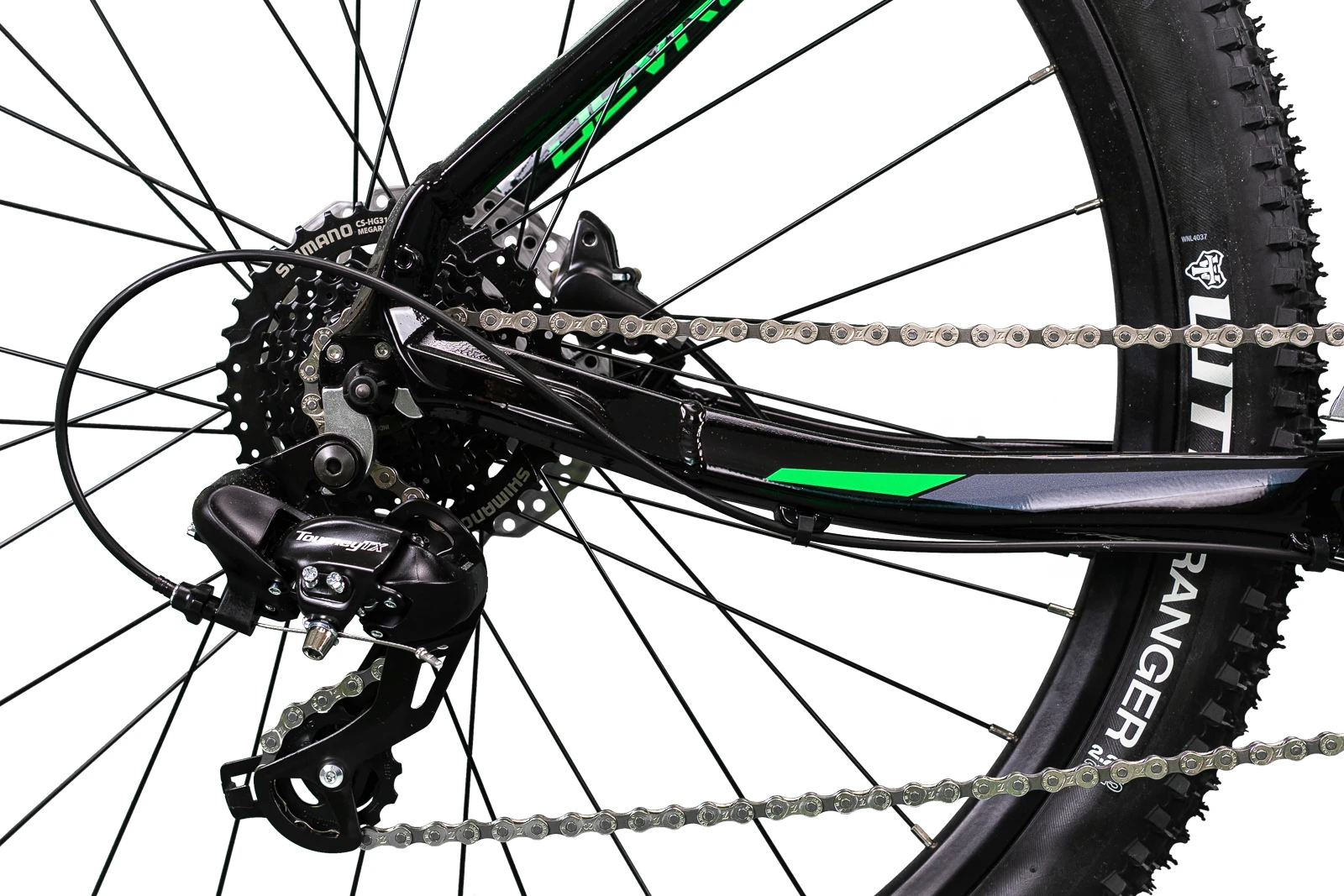 6. Bicicleta Mtb Devron Riddle 2023 RM1.7 - 27.5 Inch, M, Negru-Verde